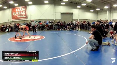 97 lbs Cons. Round 1 - Brently Grindle, Front Royal Wrestling Club vs Brady Butler, Riverheads Middle School