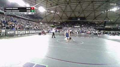 Boys 3A 113 lbs Cons. Round 4 - Easten Edens, Shorewood vs Isaiah Johnson, Evergreen (Vancouver)