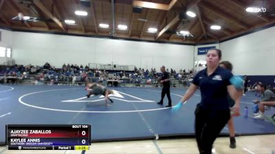 131 lbs Semifinal - Kaylee Annis, Southern Oregon University vs Ajayzee Zaballos, Unattached