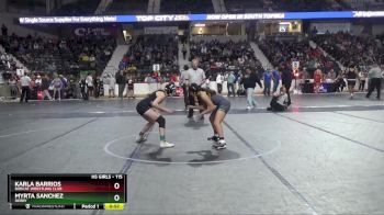 115 lbs Cons. Round 2 - Myrta Sanchez, Derby vs Karla Barrios, Bobcat Wrestling Club