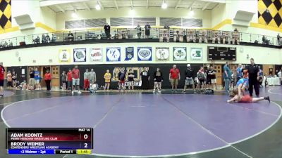 119 lbs 1st Place Match - Adam Koontz, Perry Meridian Wrestling Club vs Brody Weimer, Contenders Wrestling Academy