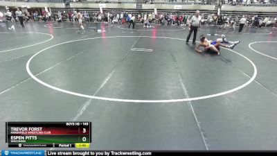 145 lbs Cons. Round 3 - Trevor Forst, Marshfield Wrestling Club vs Espen Pitts, Wisconsin