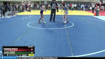 90 lbs Round 1 - Randi Magee, Baldwin-Woodville vs Madisen Spaeth, Waupaca Middle School