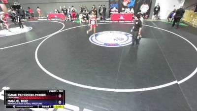 126 lbs Champ. Round 1 - Isaiah Peterson-Moore, California vs Manuel Ruiz, Monterey High School Wrestling