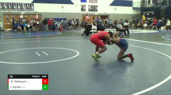 132 lbs Round 2 - Miles Velasquez, Cascia Hall vs Jameal Agnew, Manhattan
