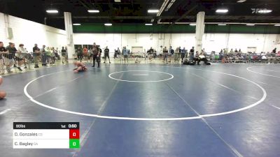 90 lbs Consi Of 32 #2 - Drake Gonzales, CO vs Cayden Bagley, GA