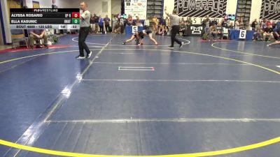 125 lbs Consy 6 - Alyssa Rosario, EP Rattlers vs Ella Kasunic, UnAttached