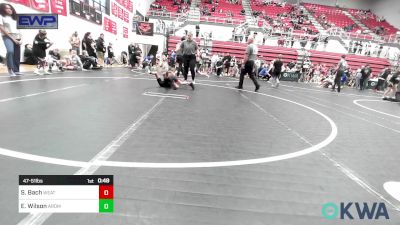 47-51 lbs Rr Rnd 1 - Sydney Bach, Weatherford Youth Wrestling vs Evee Wilson, ARDMORE TAKEDOWN CLUB