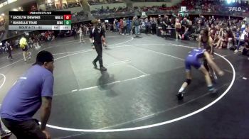 82 lbs Semifinal - Jacelyn Dewing, Waverly Wrestling Club - Girls vs Isabelle True, Dirty Eagles Wrestling Club