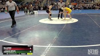 160 lbs Quarterfinal - Eli Lyons, 2-Lisbon vs Landan Spear, Kenmare-Bowbells