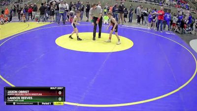 63 lbs Cons. Round 4 - Landon Reeves, Canby Mat Club vs Jaxon Obrist, North Medford Youth Wrestling