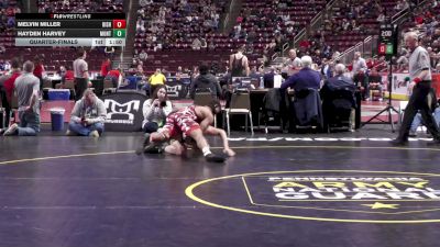 160 lbs Quarterfinal - Melvin Miller, Bishop McCort vs Hayden Harvey, Montoursville