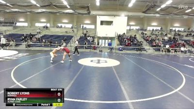 125 lbs Cons. Round 4 - Robert Lyons, Norwich vs Ryan Farley, Alfred State