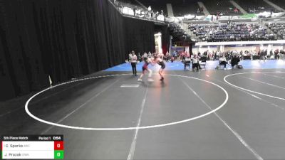 5th - 6th grade - 135 5th Place Match - Casen Sparks, Ankeny Wrestling Club vs Josiah Prazak, Iowa