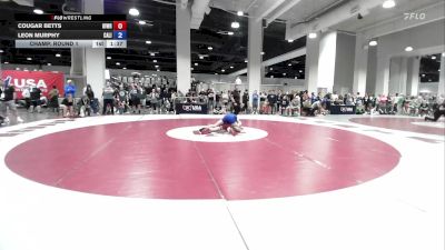 71 lbs Champ. Round 1 - Cougar Betts, Uintah Wrestling vs Leon Murphy, California