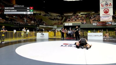 Junior Boys - 157 lbs Cons. Round 4 - Gage Clark, Gallardo Wrestling Academy vs Demian Garcia, Vacaville Wrestling Club