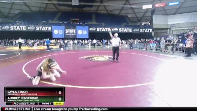 100 lbs Champ. Round 2 - Layla Stroh, Prometheus Wrestling Club vs Audrey Lensegrav, Askeo International Mat Club