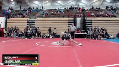 100 lbs Cons. Round 2 - Jonathan Cline, Yorktown Wrestling Club vs Austin Munoz, Noblesville