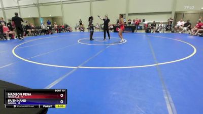 120 lbs Round 4 (6 Team) - Madison Pena, Texas Blue vs Faith Hand, Indiana