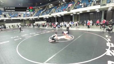144 lbs Cons. Round 3 - Ethan Paul, Quincy (Sr.) vs Myles Monis, Lombard (Montini Catholic)