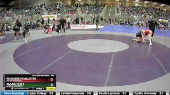 143 lbs 5th Place Match - Analeese Mcallister, Pacific University vs Klaira Flatt, Linfield University