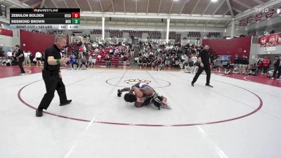 120 lbs Semifinal - Zebulon Bolden, DeMatha Catholic vs Desmond Brown, Mount De Sales