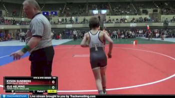 90 lbs Cons. Round 3 - Kyson Sundberg, Sioux Valley Wrestling vs Gus Helming, Tomah Youth Wrestling