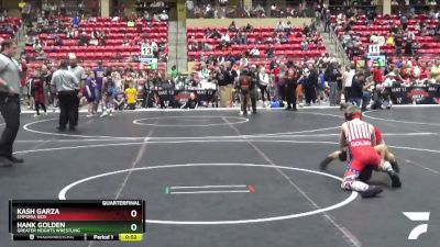 82 lbs Quarterfinal - Hank Golden, Greater Heights Wrestling vs Kash Garza, Emporia Kids