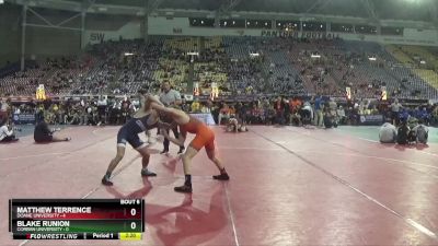 133 lbs Round 1 (16 Team) - Blake Runion, Corban University vs Matthew Terrence, Doane University