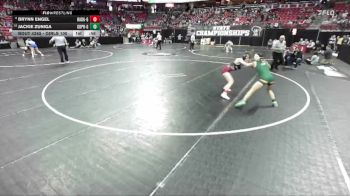 Girls 100 lbs Cons. Semi - Jackie Zuniga, Green Bay Preble-Girls vs Brynn Engel, Badger-Girls