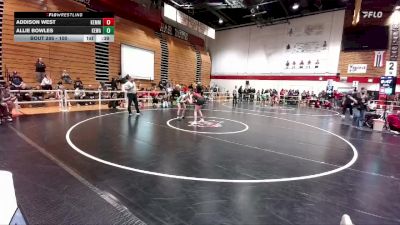 100 lbs Cons. Round 2 - Addison West, Kemmerer vs Allie Bowles, Kelly Walsh