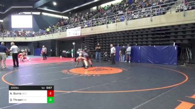 220 lbs Quarterfinal - Adam Burns, Delta vs Quintin Thraen, Rio Grande