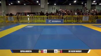 Zoe Jolene Marquez vs Sophia Andreeva 2025 American National IBJJF Jiu-Jitsu Open Championship