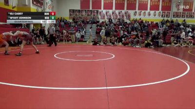 150 lbs Quarterfinal - Wyatt Johnson, West Delaware, Manchester vs Eli Casey, Mount Vernon