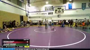 64-69 lbs Round 1 - Taygan Staley, Pahranagat Valley vs Journey Bounds, North Valley Predators