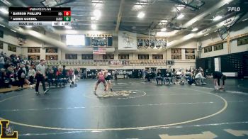 113 lbs Quarterfinal - Barron Phillips, Rolla vs James Goebel, Ladue Horton Watkins