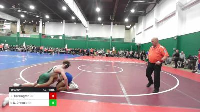 131 lbs Consi Of 16 #1 - Elijah Carrington, Kellenberg Memorial vs Greg Green, Shenendehowa