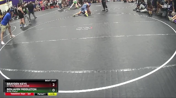 125 lbs Quarterfinal - Benjamin Middleton, Blue Steele vs Brayden Keys ...