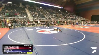 92 lbs 5th Place Match - Marshall Housley, Diamondville Wrestling Club vs Seth Shaw, Green River Grapplers Wrestling