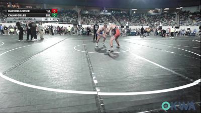 170 lbs Quarterfinal - Hayden Justice, Tahlequah Wrestling Club vs Calan Gilles, Noble Takedown Club