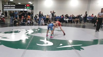 75 lbs Consi Of 8 #2 - Braxton Irvine, IA vs Sawyer Oakes, PA