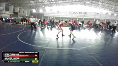 136 lbs Cons. Round 2 - Kobe Cunanan, Inland Northwest Wrestling Training Center vs Bridger Haider, Salem Elite Mat Club