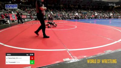 55 lbs Round Of 32 - Javier Sanchez III, Southwest Stallions WC vs Raylan Traweek, Techfall Wrestling Club