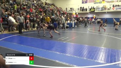 78 lbs Round Of 16 - Zavier Olver, Mat Assassins vs Carter Ickes, Chestnut Ridge