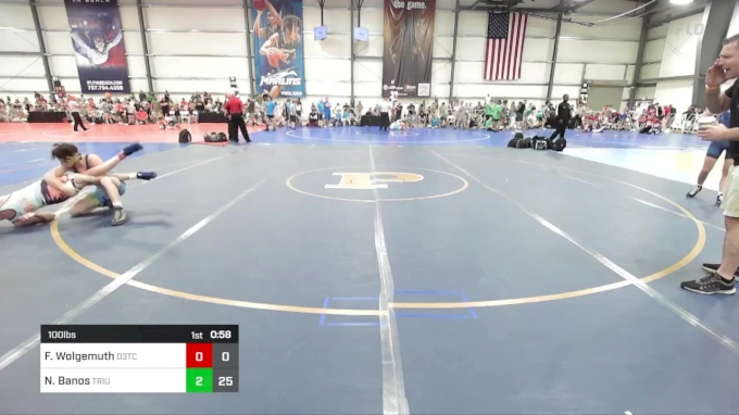 100 lbs Rr Rnd 1 - Foster Wolgemuth, D3Primus vs Nick Banos, Triumph Blue