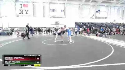 215 lbs Quarterfinal - Jamison Caldwell, Unattached vs Braen Francis, Club Not Listed