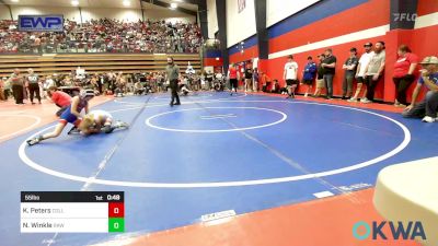 55 lbs Round Of 16 - Kaysen Peters, Collinsville Cardinal Youth Wrestling vs Norah Winkle, Raw Wrestling Club