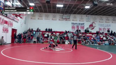 100 lbs Cons. Round 7 - Cara Burrup, Fruitland vs Tahlia Guillen, Meridian