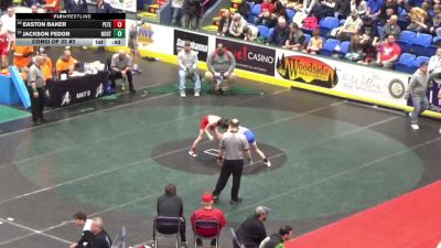 96 lbs Consi Of 32 #2 - Easton Baker, Peters Twp vs Jackson Fedor, Northwestern