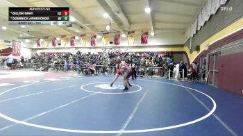 215 lbs 5th Place Match - Dominick Arredondo, West Valley vs Dillon Gray, Elsinore